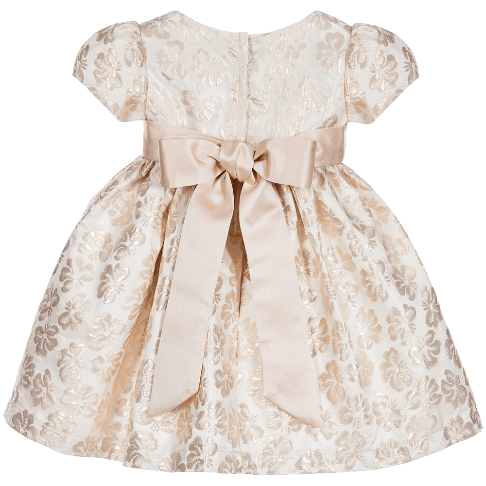 romano princess dress Romano Princess - Baby Girls Ivory & Gold Dress